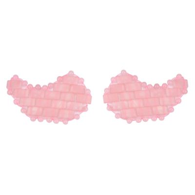 ideayard Rose Quartz Eye Mask, Mini Eye Mask Natural Quartz Mask for Eliminate Wrinkles Puffiness (Rose quartz-A)