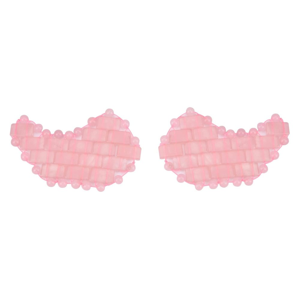 ideayard Rose Quartz Eye Mask, Mini Eye Mask Natural Quartz Mask for Eliminate Wrinkles Puffiness (Rose quartz-A)