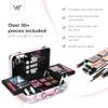 All In One Makeup Set for Adults and Girls-Full Makeup Kit for Beginners Includes Eye Shadow Blush Lip Gloss Lipstick Lip Brush Mirror Tweezer Nail Filer Clipper Scissor (BEAUTY JUNKIE) view 2