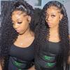 Youllyuu Reddish Brown Curly Hair 13X6 Lace Front Human Hair Wig Pre Plucked Glueless Closure Brazilian Wig Reddish Brown 14in#13x6 Lace Wig 150 view 4