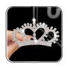 Brishow Rhinestone Girl Tiaras Comb Silver Crystal Hair Combs Crown Princess Headpiece for Little Girls view 1