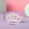 Brishow Rhinestone Girl Tiaras Comb Silver Crystal Hair Combs Crown Princess Headpiece for Little Girls view 3