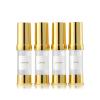 XQNCBY Gold 15ML 0.5 oz Airless pump bottle Toiletries Travel Size containers airport essentials Dispenser with Box Reusable mini lotion plastic travel bottles 4 Packs view 1