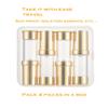 XQNCBY Gold 15ML 0.5 oz Airless pump bottle Toiletries Travel Size containers airport essentials Dispenser with Box Reusable mini lotion plastic travel bottles 4 Packs view 2
