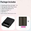 Magrace Handmade Press on Nails Medium Blue Fake Nails Long Coffin Stick on Nails for Womrn Gel UV Finish Handmade Nail Art with Design 10 pcs view 4