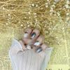 Magrace Square Plastic Press on Nails, 10 pcs (Small), Blue Glitter, Handmade, Full Well Tips, Shimmery Finish, for Women, Special Occasions view 1