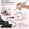 Makartt Nail Drill Professional 35000RPM Electric Nail File Machine, Genesie Nail Efile Bundle with Nail File 100 180 Grit Emery Boards for Nails 10pcs Nail Files Professional Washable Doubled Sides view 4