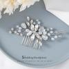 Easedaily Crystal Bride Wedding Hair Comb Silver Rhinestone Bridal Hair Piece Opal Hair Side Combs Hair Accessories for Women and Bridesmaid view 4