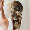 Easedaily Leaf Wedding Hair Accessories Crystal Bridal Hair Pin Gold Pearl Hair Piece for Women and Bride view 4
