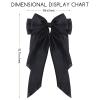 1PC Satin Hair Bows for Women Large Hair Barrettes Ribbon for Girls Giant Long Bow Hair Clips Ponytail Holder Silk Big Hair Clips Accessories for Women(Black) view 4