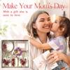 Mothers Day & Birthday Basket for Mom Luxury Gift Box with Candle, Ready to Gift Floral Keepsake, Thoughtful Mom Present from Daughter or Son view 3