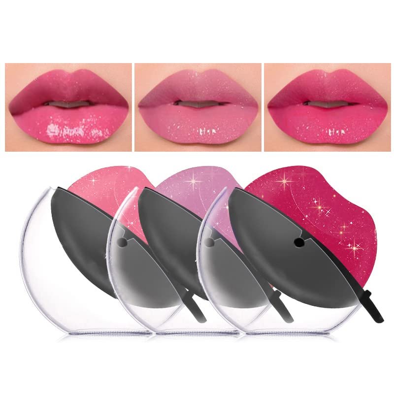 DAGEDA 3 Colors Lazy Lipstick, Pearl Magic Color Changing Labiales Magicos Long Lasting Waterproof Moisturizing Non-Stick Cup Not Fade Lip Shape Lipstick for Lazy People(Color D)