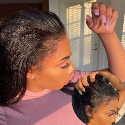 13x6 Lace Front Wigs Human Hair Pre Plucked 200% Density Bleached Knots With Baby HairGlueless Wigs Human Hair HD lace Natural Hairline for Black Women