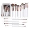 Makeup Brushes Premium Synthetic Foundation Powder Concealers Eye Shadows Makeup 18 Pcs Brush Set with Hard EVA White Case view 1