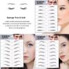 Black Eyebrows Tattoo 6 Sheets, Hair-like Popular Fake Eyebrows Waterproof Long-lasting 3-5 days 4D Realistic Makeup Tattoo, Eyebrow Transfer Sticker for Women Girls view 2