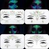 Face Gems Adhesive Glitter Jewel Tattoo Sticker Festival Gems Rave Party Body Make Up (GLOW IN THE DARK) view 4