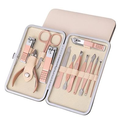 7/10/12/18/19Pcs/Set Manicure Set Pedicure Nail Tools Kit Stainless Steel Nail Cutter Scissor Clippers Professional Manicure Set,MGJ,12Pcs