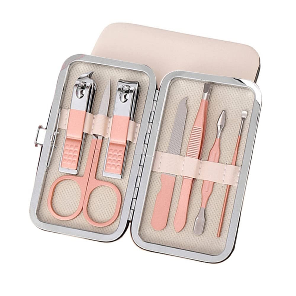 7/10/12/18/19Pcs/Set Manicure Set Pedicure Nail Tools Kit Stainless Steel Nail Cutter Scissor Clippers Professional Manicure Set,MGJ,7Pcs