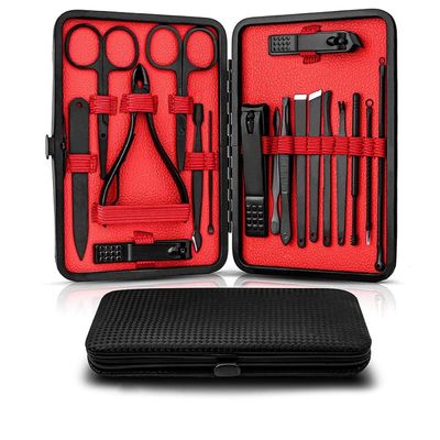 7/10/12/18/19Pcs/Set Manicure Set Pedicure Nail Tools Kit Stainless Steel Nail Cutter Scissor Clippers Professional Manicure Set,HS,18Pcs