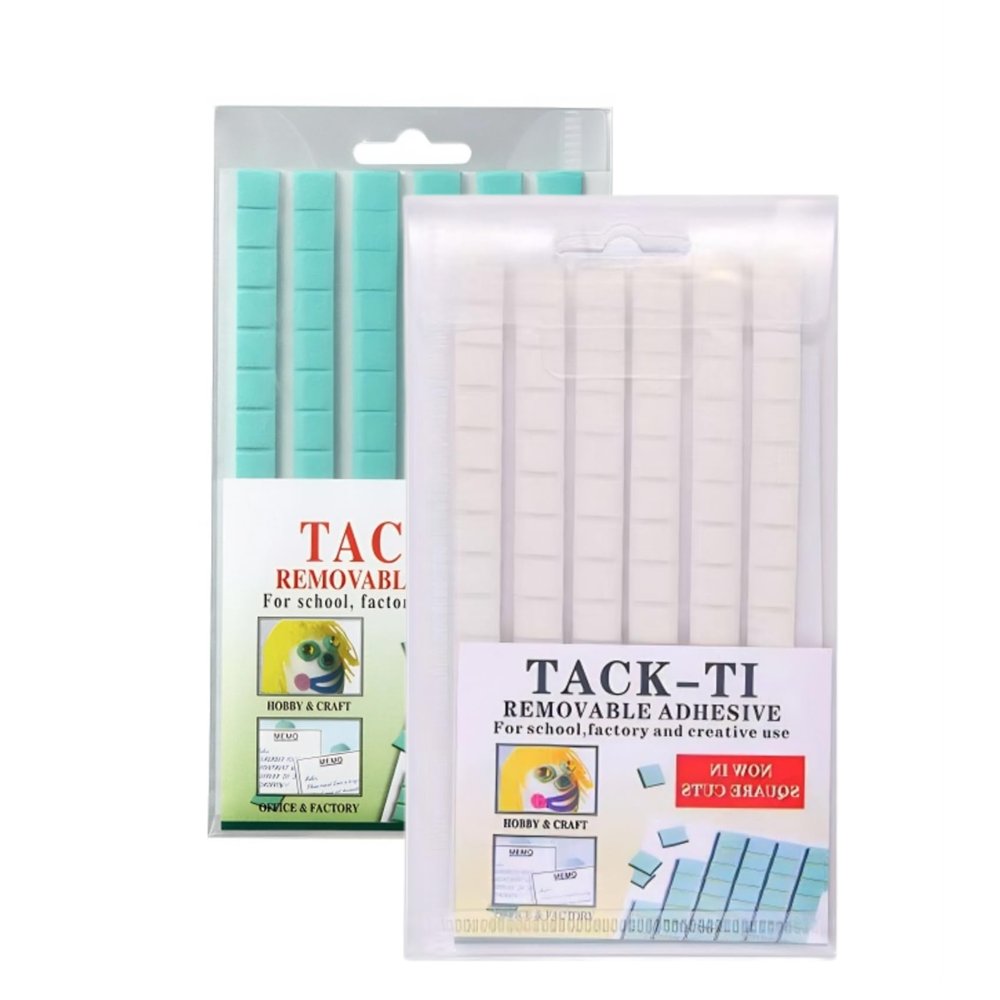 Gueiddi Reusable Nail Art Clay, Nail Glue Clay DIY Professional Fake Nail Tips Sticky Manicure Tool, Nail Art Plastic, Manicure, Non Sticky Hand Clay Nail Fixing Gel (White and Green 192pcs)