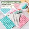 Gueiddi Reusable Nail Art Clay, Nail Glue Clay DIY Professional Fake Nail Tips Sticky Manicure Tool, Nail Art Plastic, Manicure, Non Sticky Hand Clay Nail Fixing Gel (White and Green 192pcs) view 2