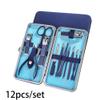 7/10/12/18/19Pcs/Set Manicure Set Pedicure Nail Tools Kit Stainless Steel Nail Cutter Scissor Clippers Professional Manicure Set,LS,12Pcs view 2