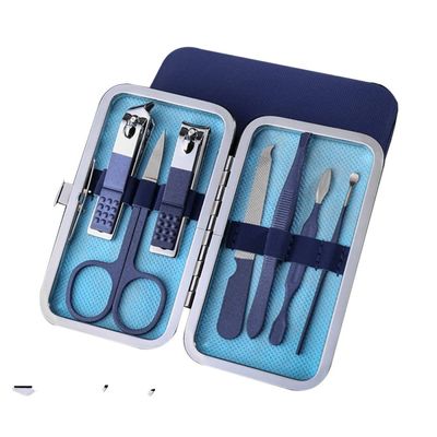 7/10/12/18/19Pcs/Set Manicure Set Pedicure Nail Tools Kit Stainless Steel Nail Cutter Scissor Clippers Professional Manicure Set,LS,7Pcs