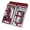 7/10/12/18/19Pcs/Set Manicure Set Pedicure Nail Tools Kit Stainless Steel Nail Cutter Scissor Clippers Professional Manicure Set,SZW,RED,19Pcs view 1