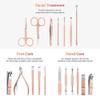 7/10/12/18/19Pcs/Set Manicure Set Pedicure Nail Tools Kit Stainless Steel Nail Cutter Scissor Clippers Professional Manicure Set,SZW,RED,19Pcs view 3