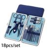 7/10/12/18/19Pcs/Set Manicure Set Pedicure Nail Tools Kit Stainless Steel Nail Cutter Scissor Clippers Professional Manicure Set,LS,18Pcs view 2