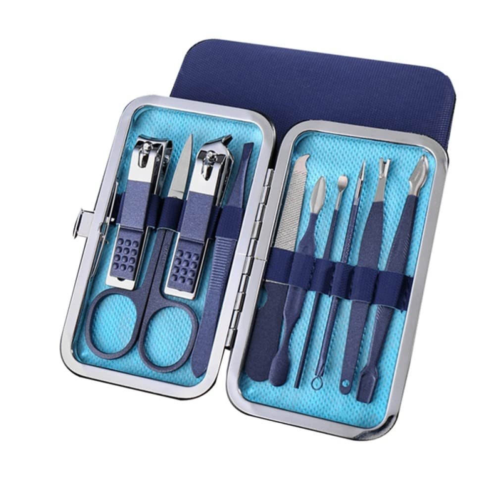 7/10/12/18/19Pcs/Set Manicure Set Pedicure Nail Tools Kit Stainless Steel Nail Cutter Scissor Clippers Professional Manicure Set,LS,10Pcs