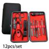 7/10/12/18/19Pcs/Set Manicure Set Pedicure Nail Tools Kit Stainless Steel Nail Cutter Scissor Clippers Professional Manicure Set,HS,12Pcs view 2