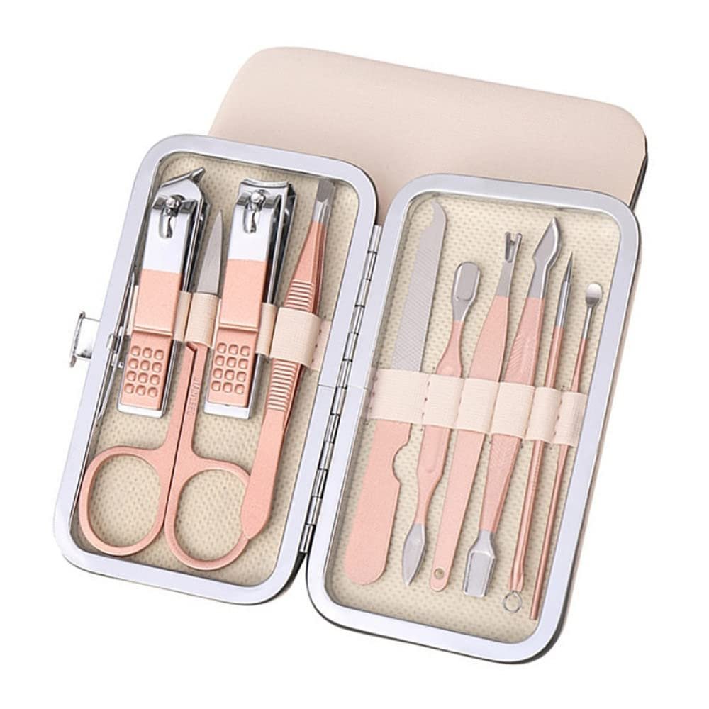 7/10/12/18/19Pcs/Set Manicure Set Pedicure Nail Tools Kit Stainless Steel Nail Cutter Scissor Clippers Professional Manicure Set,MGJ,10Pcs