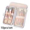 7/10/12/18/19Pcs/Set Manicure Set Pedicure Nail Tools Kit Stainless Steel Nail Cutter Scissor Clippers Professional Manicure Set,MGJ,10Pcs view 2