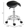 Ergonomic Saddle Stool Chair,Adjustable Height Swivel Saddle Chair-Adjustable Stool with Wheels,Hydraulic Heavy-Duty Saddle Stool Rolling Chair for Clinic Dentist Spa Massage Salons Studio view 3