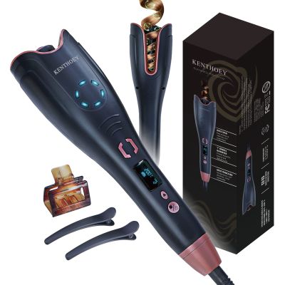 KENTHOEY Automatic Hair Curler Auto Rotating Curling Iron with Dual Voltage 1 inch 25mm Tourmaline Ceramic Waving Wand