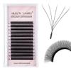 Arison Lashes 5D W Shape Eyelash Extension Natural Soft Volume Premade Fans Faux Mink Matte Black Cluster 12 rows(5DW-0.07-D-10mm) view 1