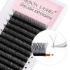 Arison Lashes 5D W Shape Eyelash Extension Natural Soft Volume Premade Fans Faux Mink Matte Black Cluster 12 rows(5DW-0.07-D-10mm) view 2