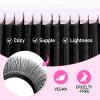 Arison Lashes 4D W Shape Eyelash Extension Natural Soft Volume Premade Fans Faux Mink Matte Black Cluster 12 rows(4DW-0.07-D-14mm) view 2