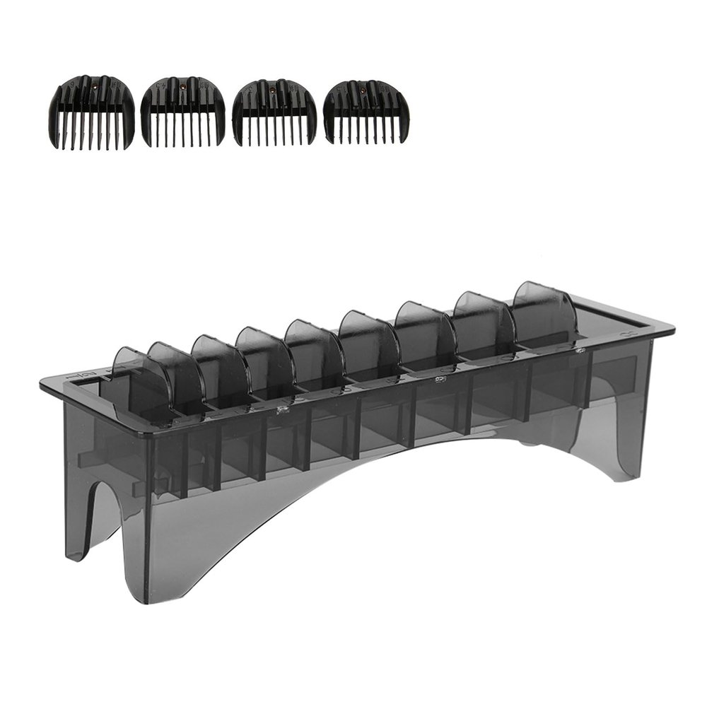 10 Slot Clipper Comb Holder, Plastic Storage Case Organizer for Electric Clippers,Black for Barbershop Salon Professionals"