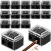 15 Pcs Eyeliner Sharpener Dual Makeup Sharpeners Cosmetic Tools Compact Makeup Sharpening Device for Eyeliner Lip Liner Pencils, Black view 1