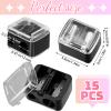 15 Pcs Eyeliner Sharpener Dual Makeup Sharpeners Cosmetic Tools Compact Makeup Sharpening Device for Eyeliner Lip Liner Pencils, Black view 4