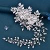 ULAPAN Bridal Hair Combs Crystal Wedding Headbands Head Pieces Rhinestones Hair Accessories for Brides Bridesmaid Womens (silver comb) view 2