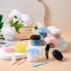 1 Set Plastic Facial Mask Transparent Jars With Facial Mask Spatula Scoops Label Sticker for Cosmetic Makeup Lotion view 2