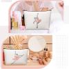 Gerrii 6 Pcs Dance Christmas Makeup Bag Gift Dancer Cosmetic Bags Ballet Recitals Dancer Team Ballet Gifts Toiletry Zipper Pouch Portable Ballerina Travel Case for Women Ladies Dance Lover(Minimalist) view 4