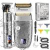 RESUXI Hair Clippers for Men & Electric Razor Shavers Set,Cordless Hair/Beard Trimmers Grooming Kit,Hair Liners Clippers for Hair Cutting Barbers Supplies,LCD Display 2 Foil Head view 1