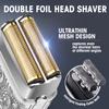 RESUXI Hair Clippers for Men & Electric Razor Shavers Set,Cordless Hair/Beard Trimmers Grooming Kit,Hair Liners Clippers for Hair Cutting Barbers Supplies,LCD Display 2 Foil Head view 2