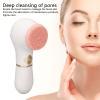 Cleansing Brush with 3 Brush Head, Battery Operated Electric Cleanser Brush Face Scrubber for Exfoliating, 6000RPM Rotating Speed, Skin Washer Gifts view 4