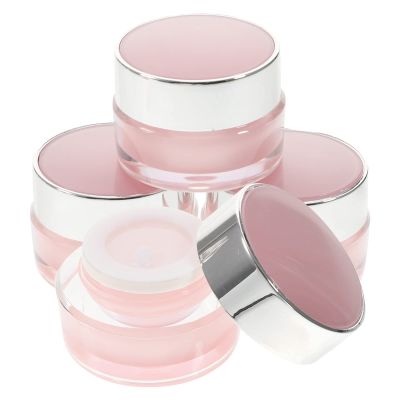 Beaupretty 4pcs Cream Jar Cream Jar Travel s Face Bottle Pot Girls Vacuum Foundation Bottles Magnetic Travel Containers Pink Acrylic Storage Bottle Airless