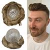 Poly Skin Toupee for Men - Injection PU Hair Men Toupee Hairpieces (8"x10" - 110% Light to Medium Density, 2010# 20# Light Ash Blond + 10% Grey) view 1